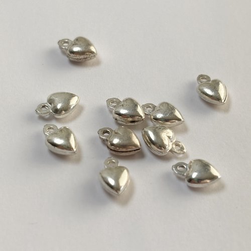 Pampille cœur argent 925 – 5 mm