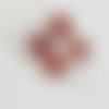Lot de 4 perles en agate rouge facettée 8 mm – cornaline naturelle