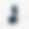 Lot de 2 perles azurite cylindriques 10x8 mm trou 0,8 mm - n°1