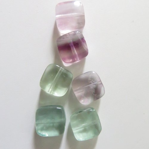 6 perles fluorite