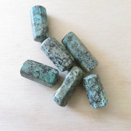 6 perles turquoise