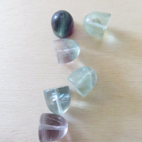 6 perles fluorite