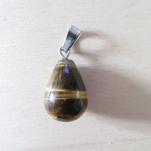 Pendentif goutte œil de tigre