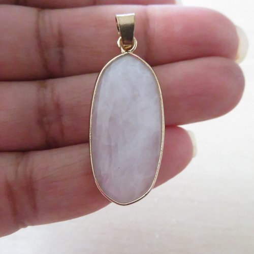 Pendentif quartz rose