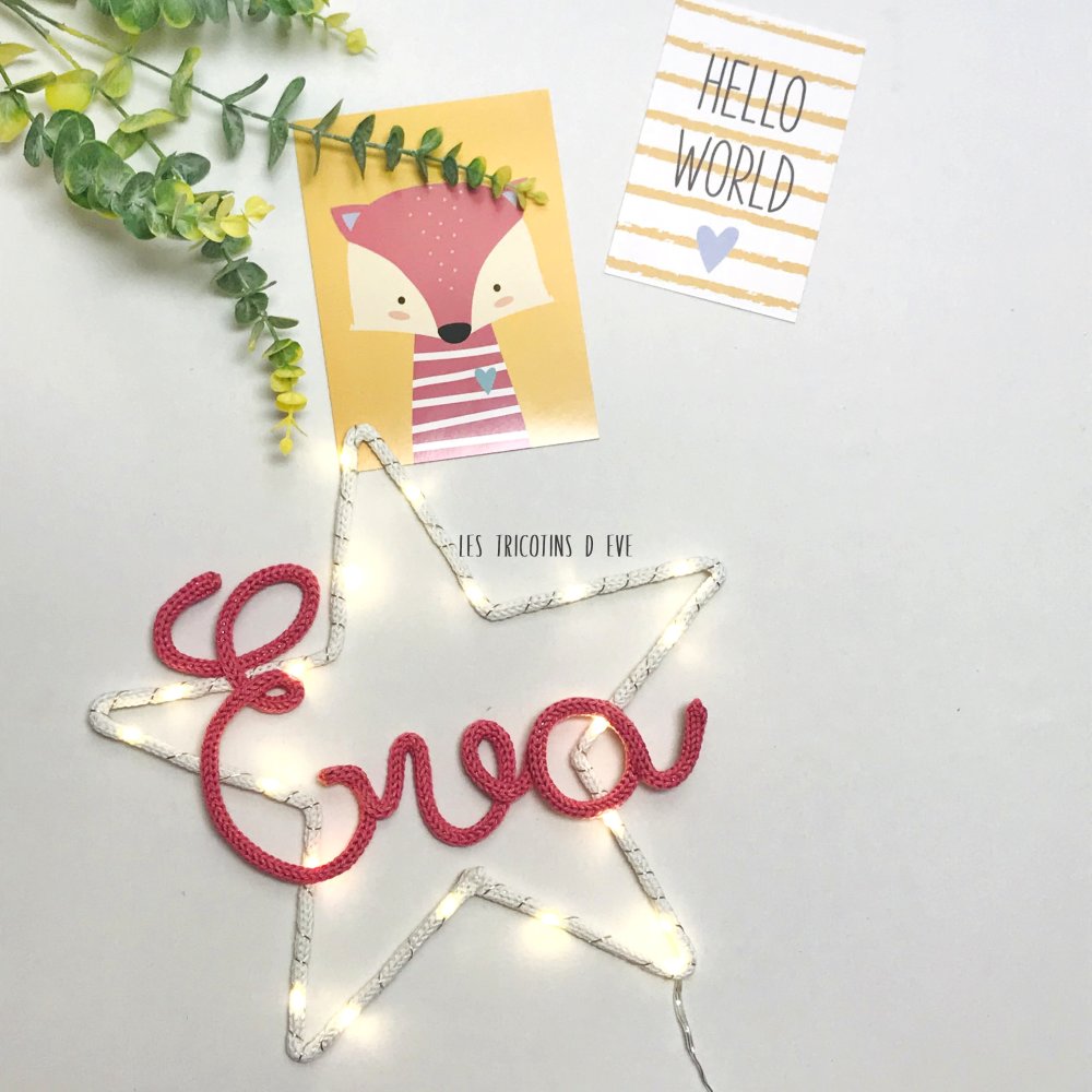 Veilleuse Nuage Bebe Prenom Lumineux De 3 Lettres Prenom En Laine Led Cadeau De Naissance Deco Chambre Bebe Un Grand Marche