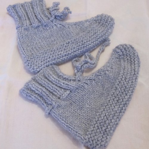 Chaussons femme gris /bleu clair