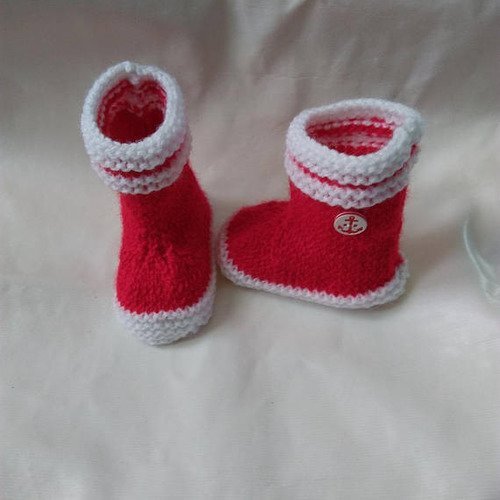 Chaussons Bebe Reborn Laine 0 3 Mois Forme Bottes De Pluie Un Grand Marche