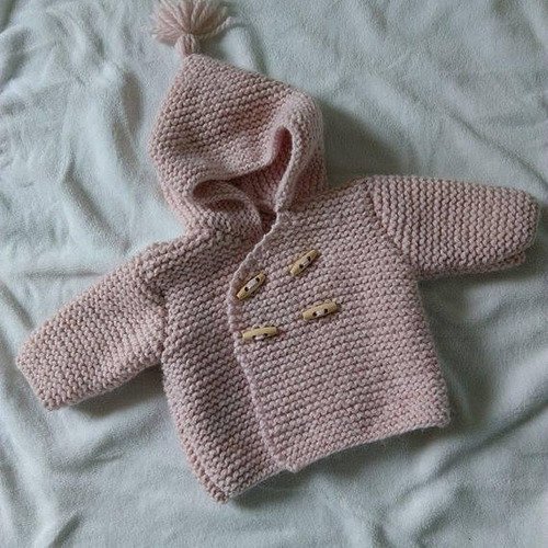 Manteau A Capuche De Lutin Bebe Reborn Laine Rose Poudre Taille 3 6 Mois Un Grand Marche