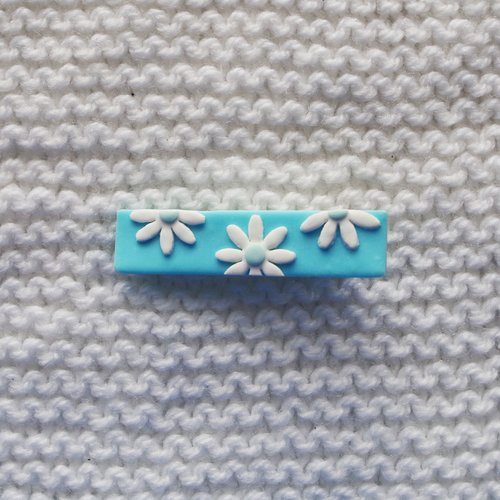 Pince à cheveux // collection "flora" // bleu #2