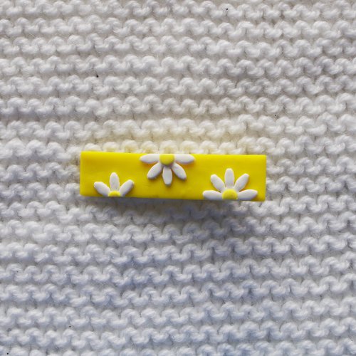 Pince à cheveux // collection "flora" // jaune #2