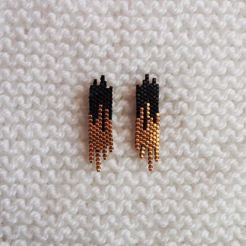 Boucles d'oreilles en perles tissées // collection "orion" // petit modèle #1