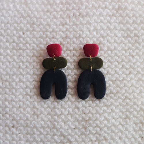 Boucles d'oreilles // collection "pluvia" // modèle aléatoire #1