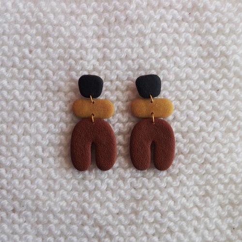 Boucles d'oreilles // collection "pluvia" // modèle aléatoire #5