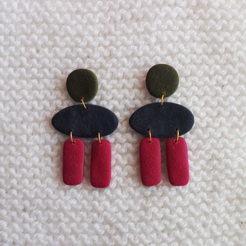 Boucles d'oreilles // collection "pluvia" // modèle aléatoire #6