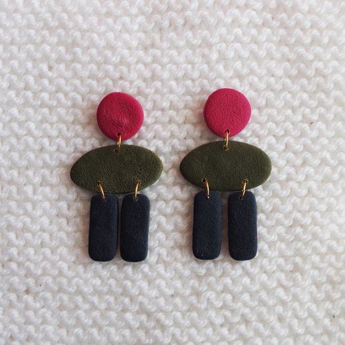 Boucles d'oreilles // collection "pluvia" // modèle aléatoire #7