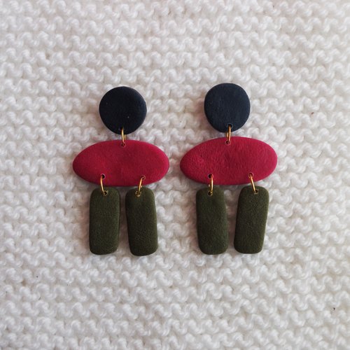 Boucles d'oreilles // collection "pluvia" // modèle aléatoire #8