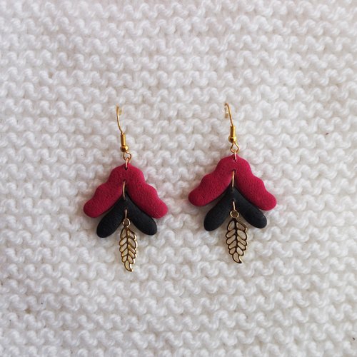 Boucles d'oreilles feuilles // collection "pluvia" // #2