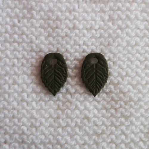 Pampilles interchangeables pour créoles // collection "pluvia" // modèle feuille