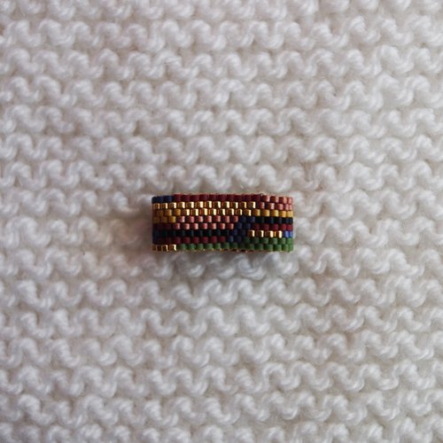 Bague en perles tissées // collection "pluvia" // modèle #1