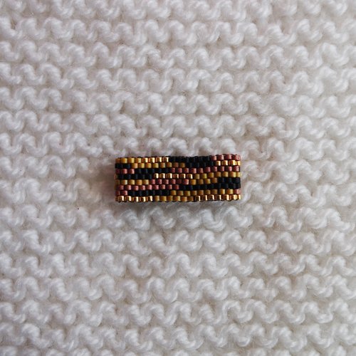 Bague en perles tissées // collection "pluvia" // modèle #2