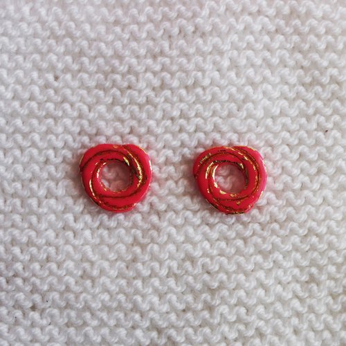 Pampilles interchangeables pour créoles // collection "sagitta" // modèle rose #3