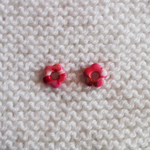 Pampilles interchangeables pour créoles // collection "sagitta" // modèle marbré #2