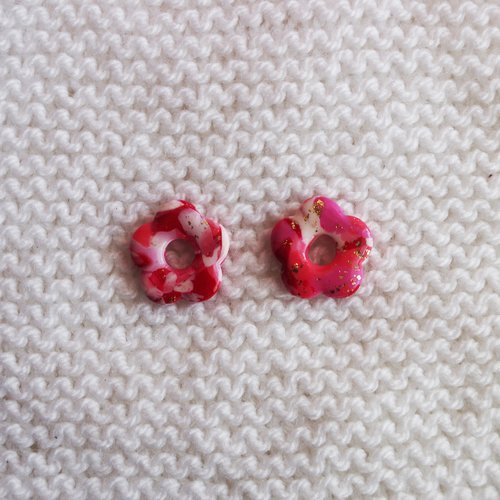 Pampilles interchangeables pour créoles // collection "sagitta" // modèle marbré #3