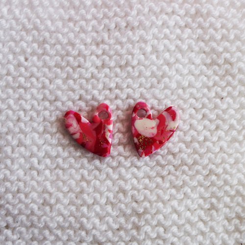 Pampilles interchangeables pour créoles // collection "sagitta" // modèle marbré #4