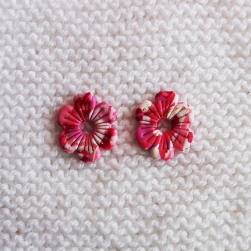 Pampilles interchangeables pour créoles // collection "sagitta" // modèle marbré #5