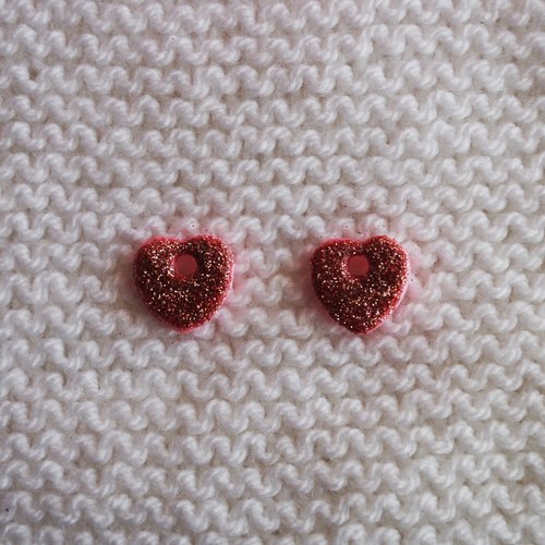 Pampilles interchangeables pour créoles // collection "sagitta" // modèle cœur #4