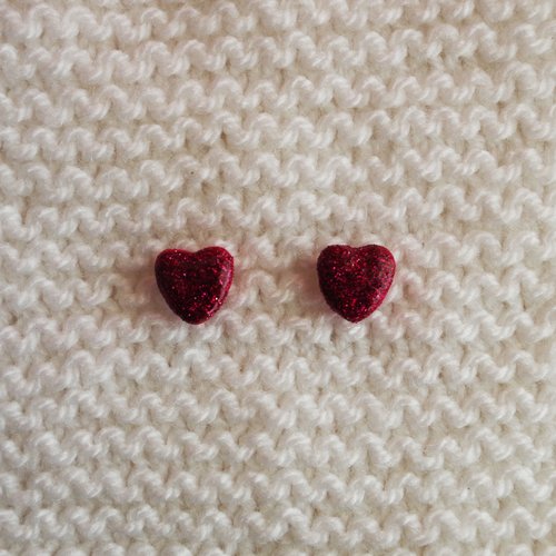 Boucles d'oreilles // collection "sagitta" // modèle cœur #1