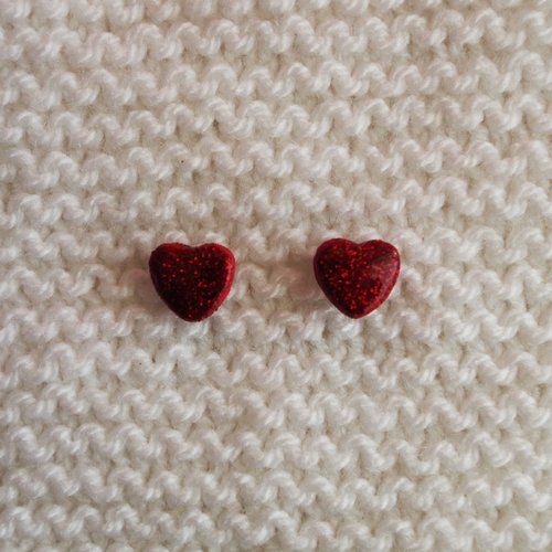 Boucles d'oreilles // collection "sagitta" // modèle cœur #2