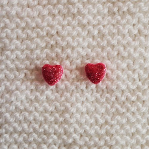 Boucles d'oreilles // collection "sagitta" // modèle cœur #3