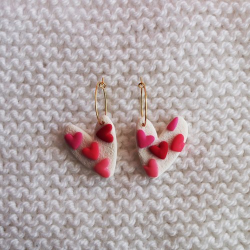 Créoles cœurs // collection "sagitta" // #1