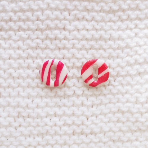 Pampilles interchangeables pour créoles // collection "leonis" // modèle rond zèbre rose