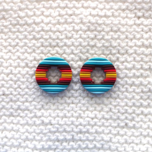 Pampilles interchangeables pour créoles //  collection "lacerta" // modèle rond #1