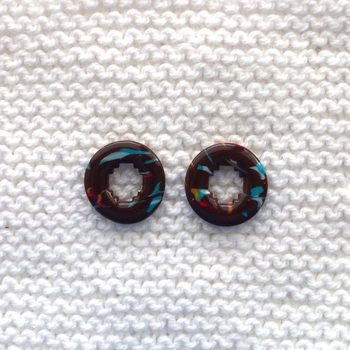 Pampilles interchangeables pour créoles //  collection "lacerta" // modèle rond #2