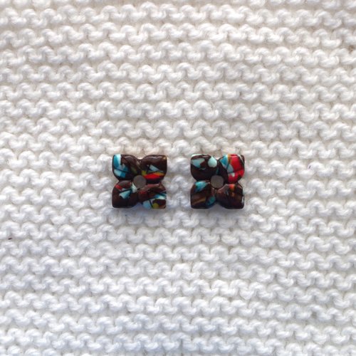 Pampilles interchangeables pour créoles //  collection "lacerta" // modèle fleur #2