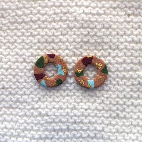 Pampilles interchangeables pour créoles //  collection "lacerta" // modèle rond #3