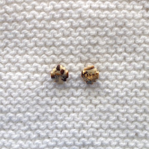 Boucles d'oreilles // collection "lacerta" // modèle losange #4