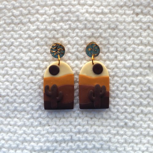 Boucles d'oreilles // collection "lacerta" // modèle paysage #2