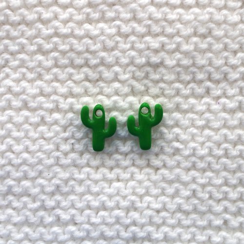 Pampilles interchangeables pour créoles //  collection "lacerta" // modèle cactus