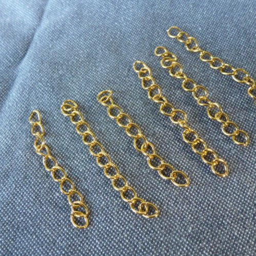 50 chainettes d'extention doré 5cm (x50)