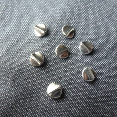 Perles en metal ronde pate 6mm (x4)