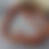 Perles de verre à facettes abricot 7mm x 5mm (x6)