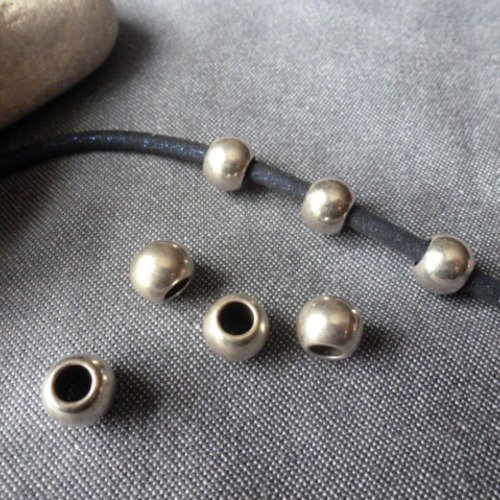 Perles boule en metal de zamak 9mm x 7mm  (x1 ) 