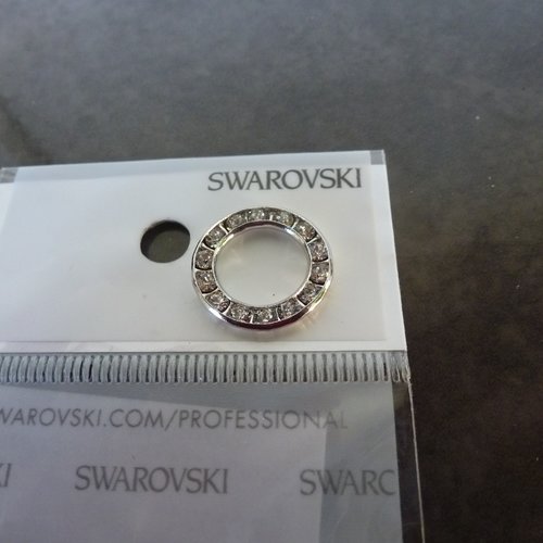 Connecteur rond swarovski crystal 15mm (x1)