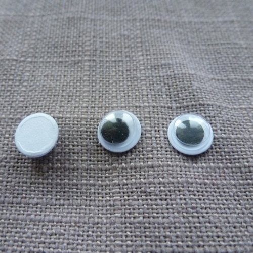 X 50 yeux de sécurité 9 mm rond noir œil pour poupée/doudou+50 embouts  plastique - Un grand marché
