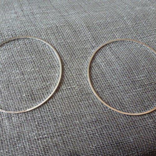 Grand anneaux intercalaire argenté 50mm (x1)