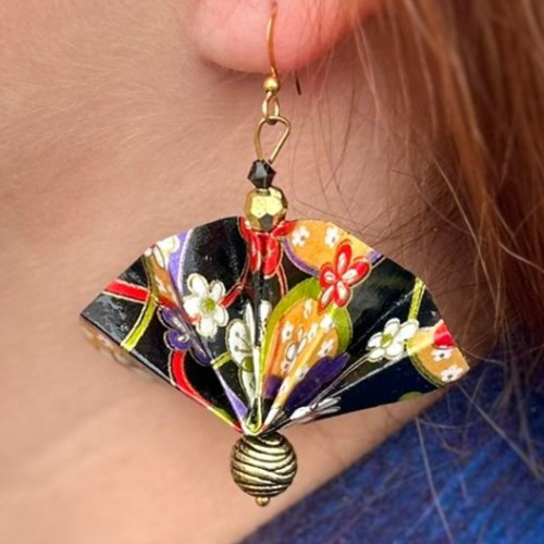 Boucles d'oreilles éventail